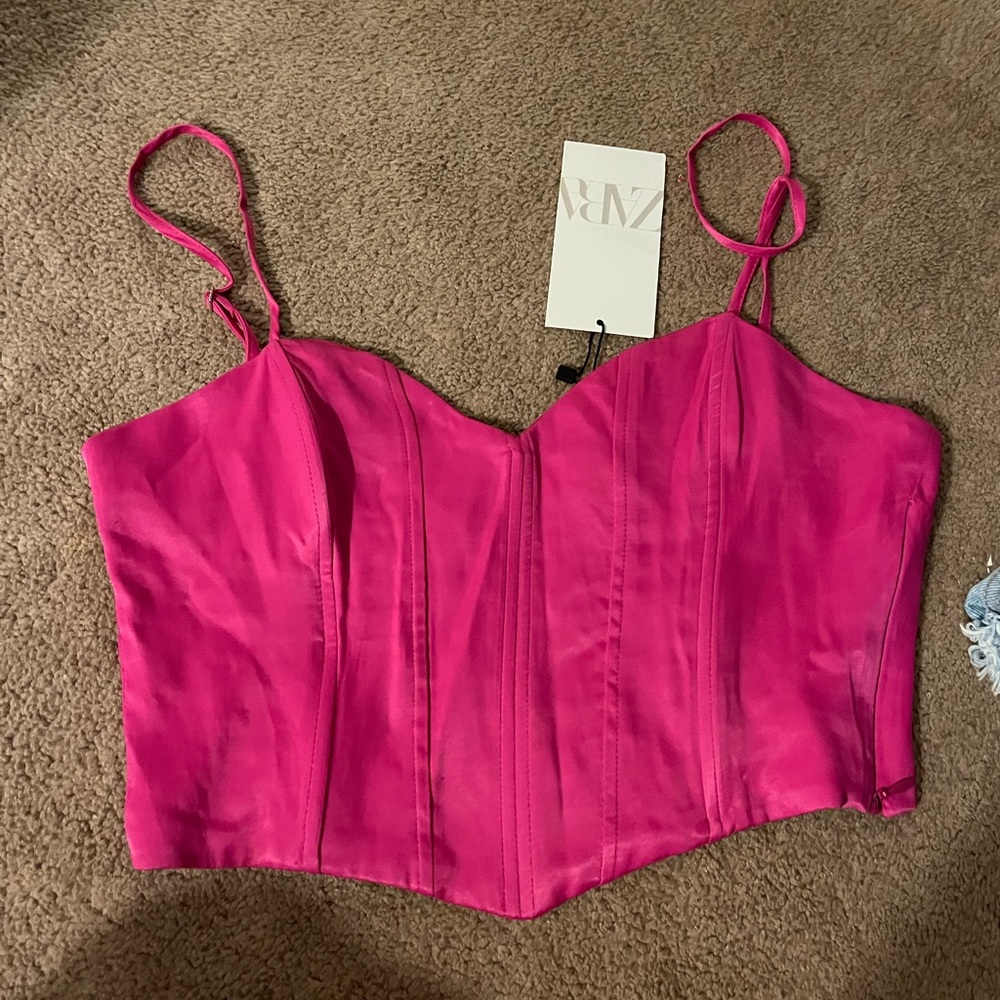 Zara Pink Crop Top NWT